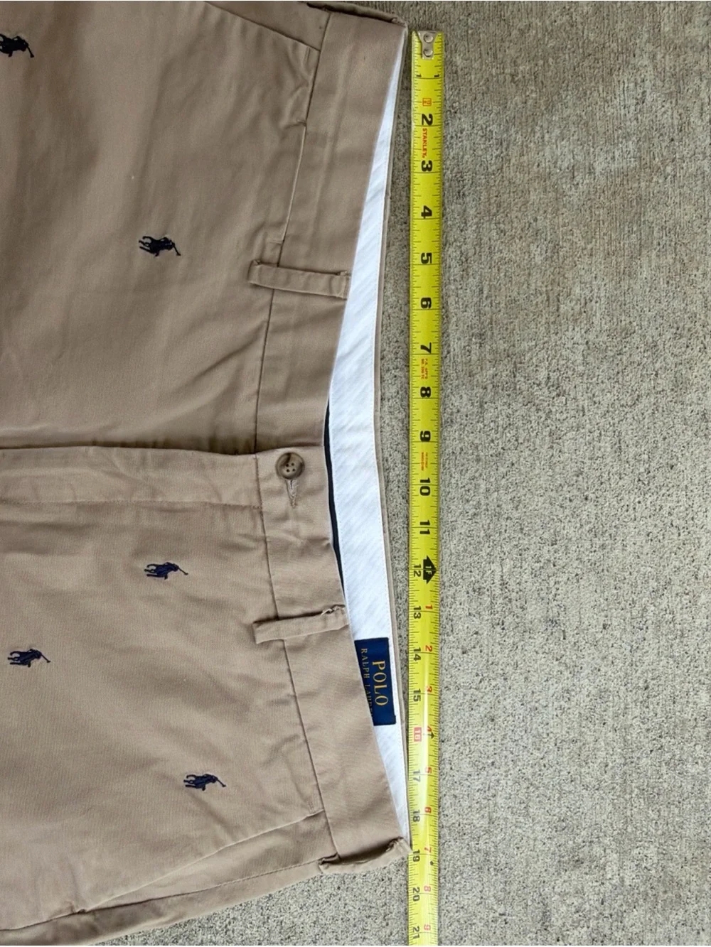 Polo by Ralph Lauren Embroidered Khaki Men’s Shorts